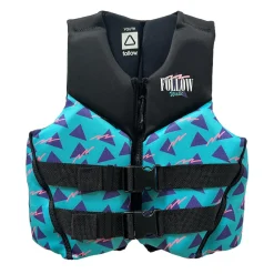 Follow Grommy Youth CGA Jacket - Black/Teal (50-90 LBS)