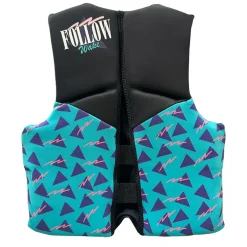 Follow Grommy Youth CGA Jacket - Black/Teal (50-90 LBS)