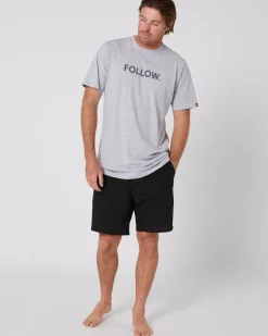 Follow Logo Tee - Heather Grey