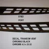 Nautique DECAL TRANSOM VENT CHROMAX BLACK CHROME 4.3 x 23.32 - 140013